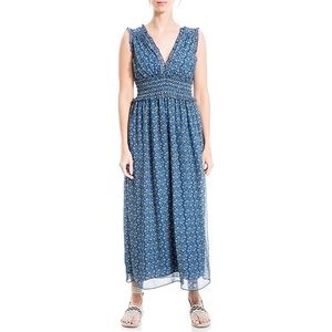 Max Studio Blue Floral Maxi Dress